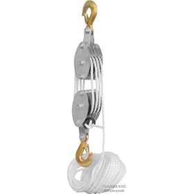 2 TON HAND ROPE PULLY HOIST BLOCK AND TACKLE