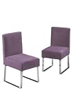 Delfino Set Of Two Chairs 35.5hx18w Eggplant