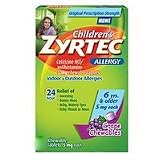Zyrtec Allergy Childrens Cetrizine Chewable Tablets ~Grape Flavor ~5 Each