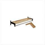 Hanger Style Wall Rack with Oak Shelf Bars Width: 36", Color: Sandstone