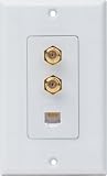 Niles Audio 3-jack Wall Outlet for TV and Phone Cables