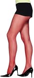 RED FISHNET TIGHTS/STOCKINGS LADY FANCY DRESS COSTUME