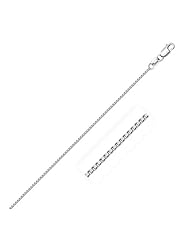 1.0mm 14K White Gold Classic Box Chain