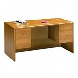 10700 Series Double Pedestal Desk, 3/4 Height Pedestals, Medium Oak, 60 x 30 (HON10771MM)