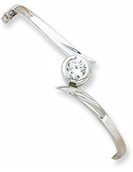 14K White Gold Bangle Bracelet Mounting