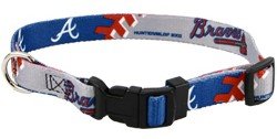 Atlanta Braves Pet Dog Collar (Large)