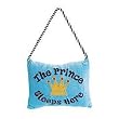 "The Prince Sleeps Here" Blue Door Hanging Pillow - For a Baby Boy's Room!
