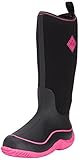 Muck Boots Women's Hale HAW-404,Black/Pink,US 8 M