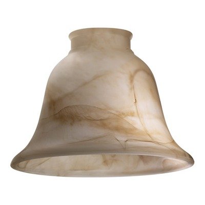 Faux Brown Alabaster Shade Light Kit