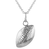 Sterling Silver American Football Pendant with 16 Chain