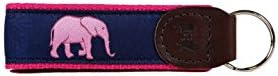 Belted Cow Pink Elephant Design Keychain Key Fob