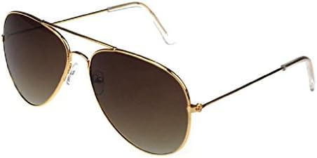 Anywa Hot Men and women Classic Metal Designer Sunglasses UV400 New (Tea, Clear)