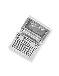 Sterling Silver Movable Laptop Computer Charm