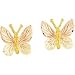 Authentic! Yellow-gold Black Hills Gold Women's Butterfly Diamond-cut Post Earrings