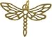 Pretty Open Design Dragonfly Pendant in Gold Vermeil, #7638