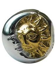 Genuine Zable (TM) Product. 925 Sterling Silver Sun & Moon Bead Charm. 100% Satisfaction Guaranteed.