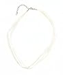 Necklace Cord For Pendants - D13 - 5-Strand Organza and Cord Mixed ~ 17" + 2" Extension Chain ~ Silver Plated Ends ~ White and Cream