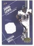 2003 Leaf Certified Materials Certified Skills #CS23 Jamal Lewis - Baltimore Ravens (Piece of Authentic Game Worn Jersey - Serial #d to 100)(Football Cards)