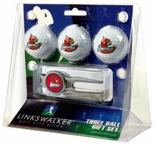Louisville Cardinals 3 Ball Golf Gift Pack With Kool Tool