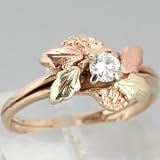 10K Black Hills Gold Diamond Wedding Ring Set - OldCities Estate Jewelry