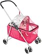 Small Pink Folding Dog Stroller