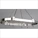 Satin Nickel Oval Pot rack w/12 hooks (Satin Nickel) (1.75H x 36W x 18D)