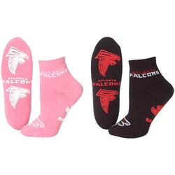 Buy For Bare Feet Atlanta Falcons Ladies Slipper Socks (2 Pack) - Atlanta Falcons Medium now!