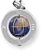 Jewelry : Enameled Globe Charm, Sterling Silver