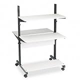 Tiffany Industries 8432SOGRYBLK Soho Adjustable Mobile Computer Table, 32w  ....