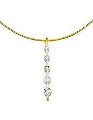 18K Yellow Gold Diamond Journey Pendant - 0.50 Ct. -- LIFETIME WARRANTY