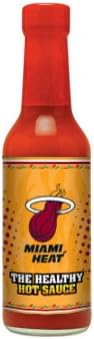 MIAMI HEAT NBA HEALTHY HOT SAUCE. 5 oz Guava Mango Coconut