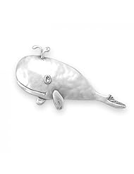 MMA Silver - Oxidized Whale Pin/Pendant