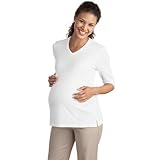 Port Authority Ladies Silk Touch Maternity 3/4-Sleeve V-Neck Shirt