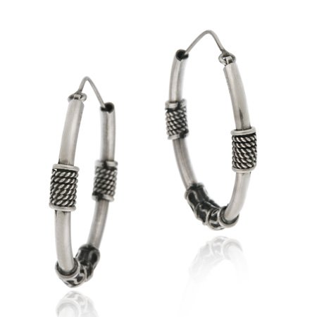 Sterling Silver Bali Hoops/Hoop Earrings