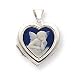 Sterling Silver Angel Cameo 18mm 2-Frame Heart Locket