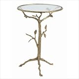 IMAGE OF Sherwood Accent Table in Distressed Antique Brass