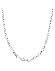 14 Karat White Gold 3.2-mm Fancy Rolo Chain (20 Inch)