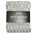 Deluxe Faux fur throw 127 x 152cm, Shiny Silver