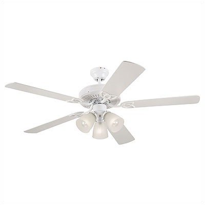 52 Vintage Ceiling Fan White Finish