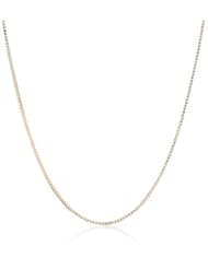 Klassic 10k Yellow Gold Polished Box Chain Necklace (.28mm), 18"