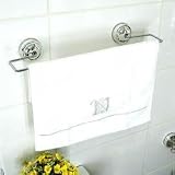 Towel Bar - Attaches With Suction Cups (Silver) (2.7'H x 21.6'W x 6.3'D)