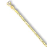 10k Solid Yellow Gold 1.2mm Mariner Chain Necklace 18