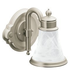 Moen YB9861BN Waterhill Single Globe Bath Light, Brushed Nickel