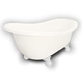 American Bath Factory B1-1720-BB-DM7-M2-35-WH Churchill Slipper Clawfoot Bathtub in Bisque, Cannonba