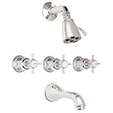 California Faucets Cardiff Three Handle Tub/Shower Valve & Trim