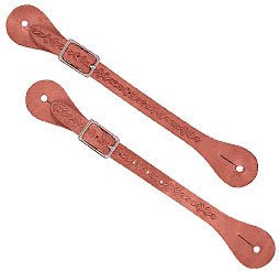 WEAVER SPUR STRAPS HEEL WESTERN BOOT TOOLED HORSE TACK
