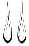 Image of Kit Heath Sterling Silver 40DSHP Ladies Contemporary Long Twist Stud Earrings