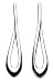 Kit Heath Sterling Silver 40DSHP Ladies Contemporary Long Twist Stud Earrings
