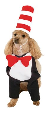 Cat in the Hat Dog Pet Halloween Costume size Medium