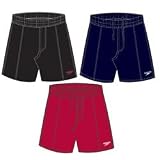Speedo Men's Solid Leisure Elasticated Swimming Shorts / Watershorts (Size: Large) (Colour: China R
